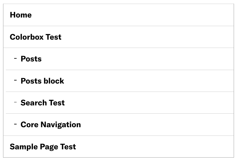 side menu block pattern